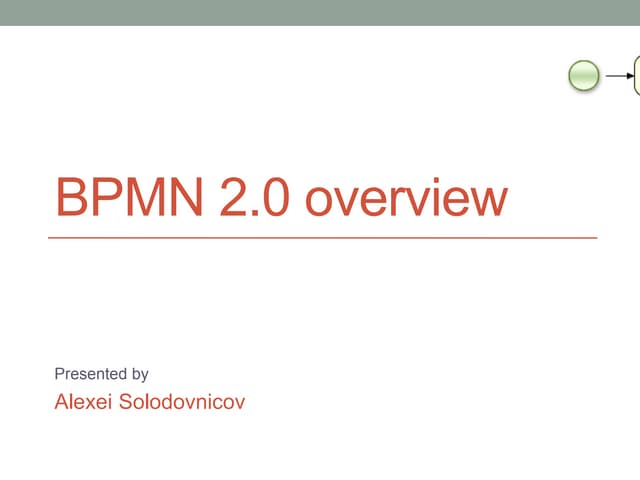 BPMN 2.0 overview
