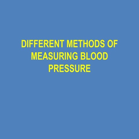 Blood Pressure Measurement