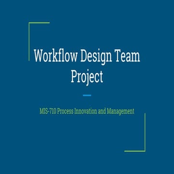 Verizon Order Fulfillment Process, Supply Chain Workflow Design Project