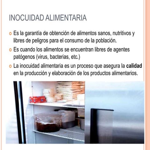 INOCUIDAD ALIMENTARIA SISTEMA DE GESTION | PPTX
