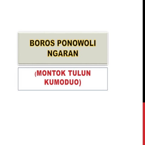 Boros Ngaran- Boros Ngaran Ponowoli