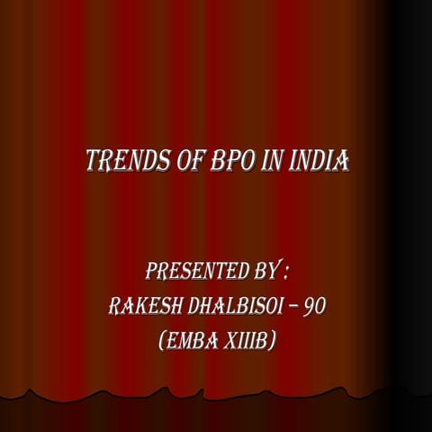 Trends Of BPO in India