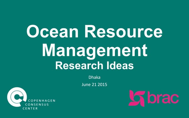 Top ideas for Ocean Resource Manage...