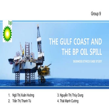 BP's Deepwater Oil Spill Case Study Analysis - Business Ethics