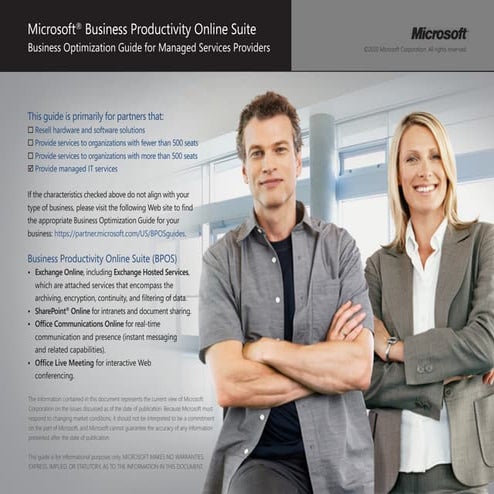 Microsoft Core Infrastructure Overview | PPTX