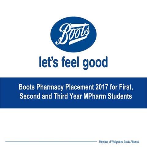 Boots Pharmacy Placement 2016 | PDF