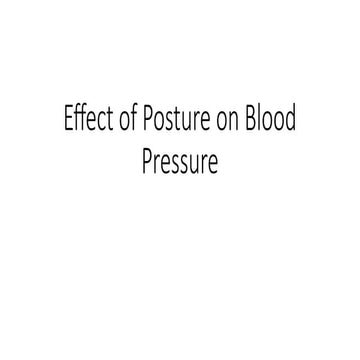 bp posture and effect of posture on blood pressure | PPTX