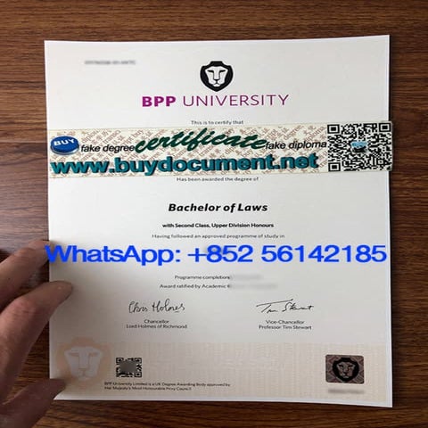 BPP University diploma. BPP University degree