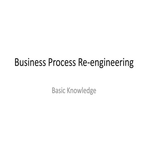 Business Process Re Engineering