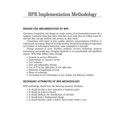 Business Process Reengineering