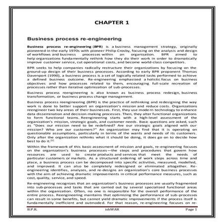 Business Process Re‐Engineering Shivaji University Syllabus