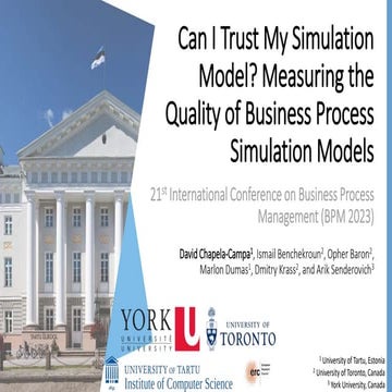 Can I Trust My Simulation Model? Measuring the Quality of Business Process Si...