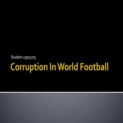 Corruption in World Football