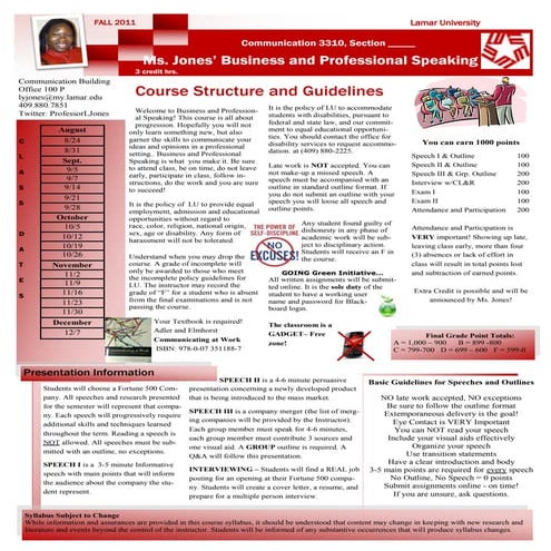 Business and Professional Speaking