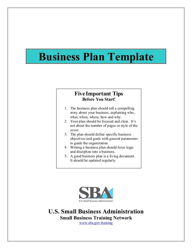 Business Plan Template For Service Company