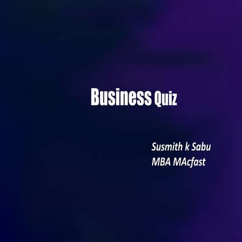 Busminess Quiz