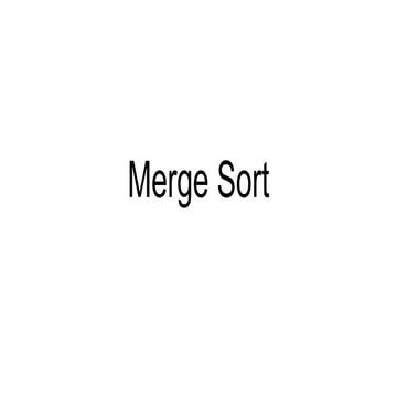 Merge sort | PPT