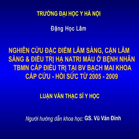 Nghiên cứu đặc điểm lâm sàng, cận lâm sàng và điều trị hạ nartri máu ở bệnh n...
