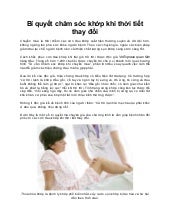 Bí quyết chăm sóc khớp khi thời tiế...