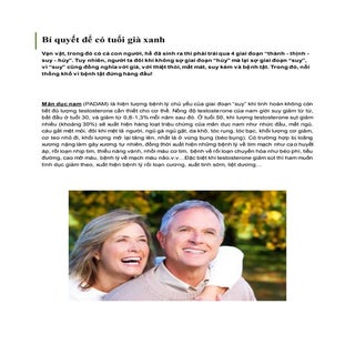 Bí quyết để có tuổi già xanh