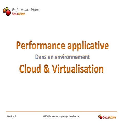 Gestion des performances applicatives en environnement Cloud et Virtualisation
