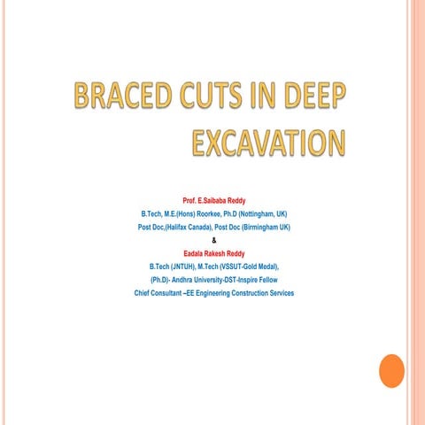 Braced cuts in deep excavation