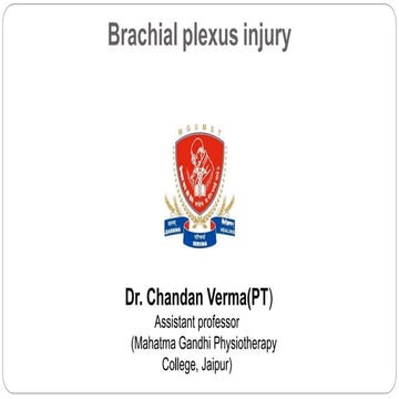 Brachial plexus injury