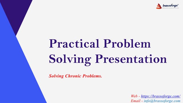 Problem Solving Presentation | PDF | Mechanical and Industrial ...
