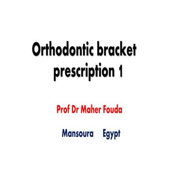 orthodontic bracket prescription 1 