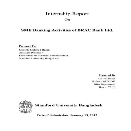Brac sme banking activitis  letter of transmittal
