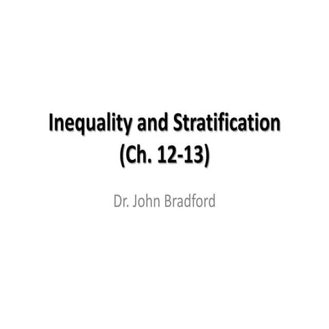 Bradford mvsu stratification and inequality 2013