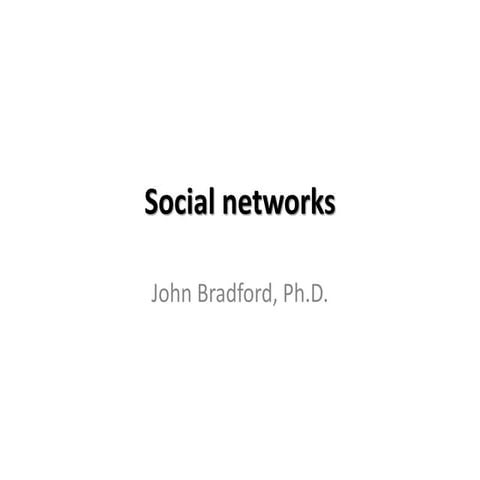TOPIC 4 Social Networks