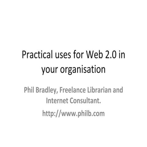 Using Web 2.0 tools in the library