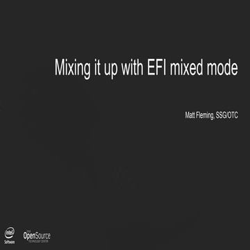Mixing it up with EFI mixed mode