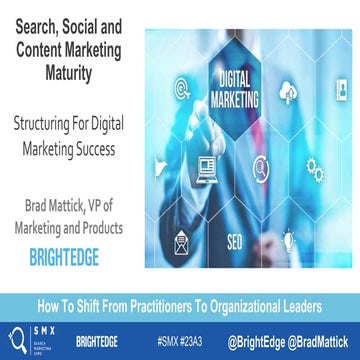SMX West 2016 - Search, Content and Digital Marketing Maturity Frameworks