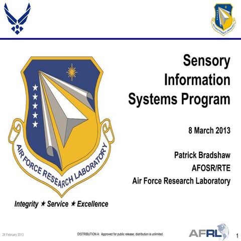 Bradshaw - Sensory Information Systems - Spring Review 2013