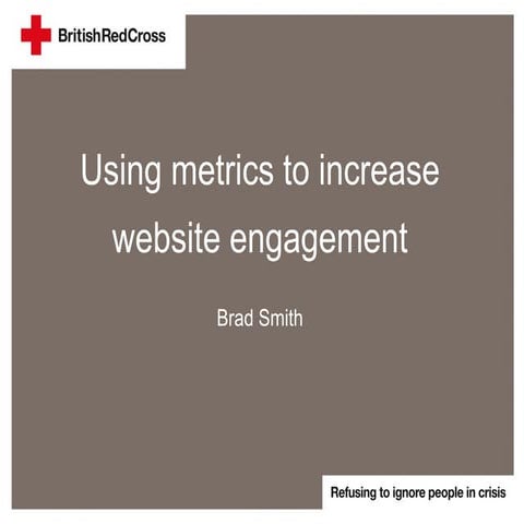 Using metrics to improve website engagement