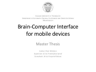 Brain computer interface phd thesis