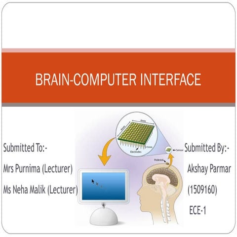 Brain computer interface by akshay parmar | PPT