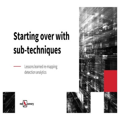 Starting Over with Sub-Techniques