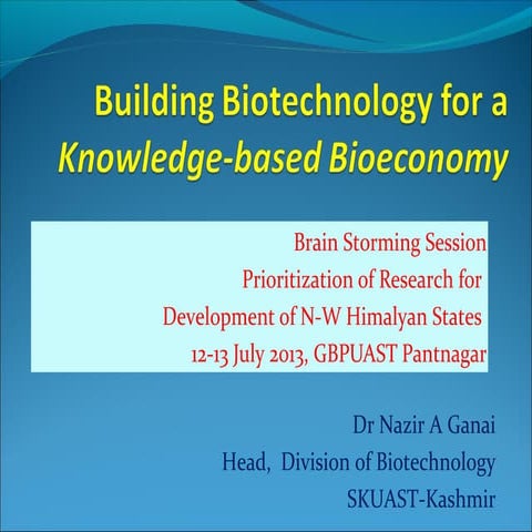 Building Bioeconomy in Jammu & Kashmir