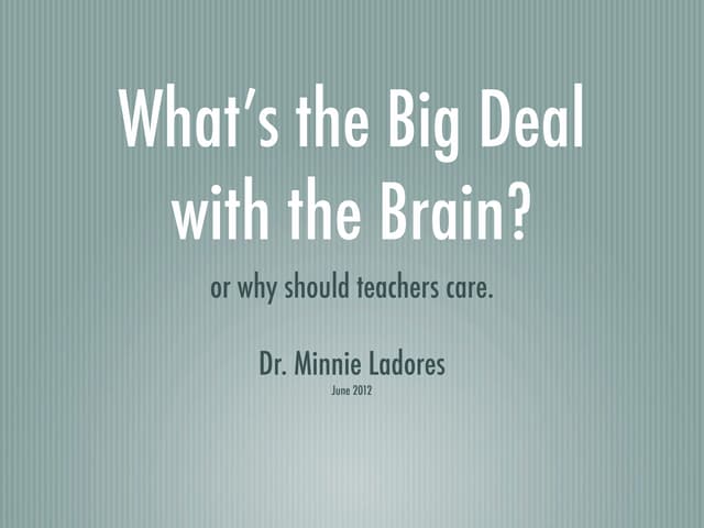 Brain and Instructional Design