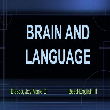 Brain and Language