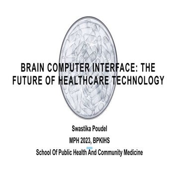 Brain computer interface- The future of Healthcare