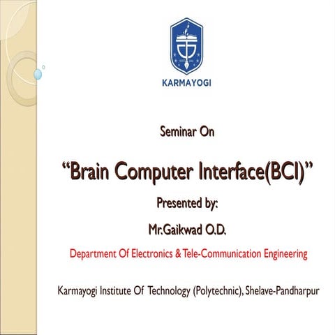 Brain Computer Interface(BCI) using nureal networks