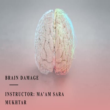 Brain Damge and Its side Effectson human health anc Daily life