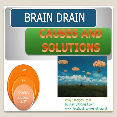 Brain drain Causes and Solutions