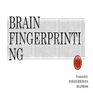 Brain fingerprinting
