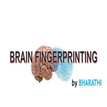Brain fingerprinting ppt by ramana babu