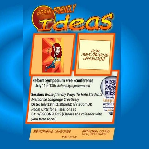 Brainfriendly ways to memorise  creatively #RSCON5 2014